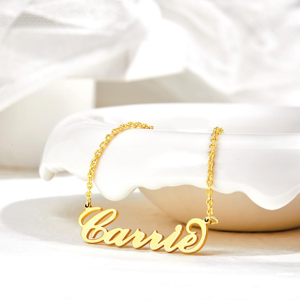 Carrie Style Name Necklace Copper For Her Wedding Gift for Bride