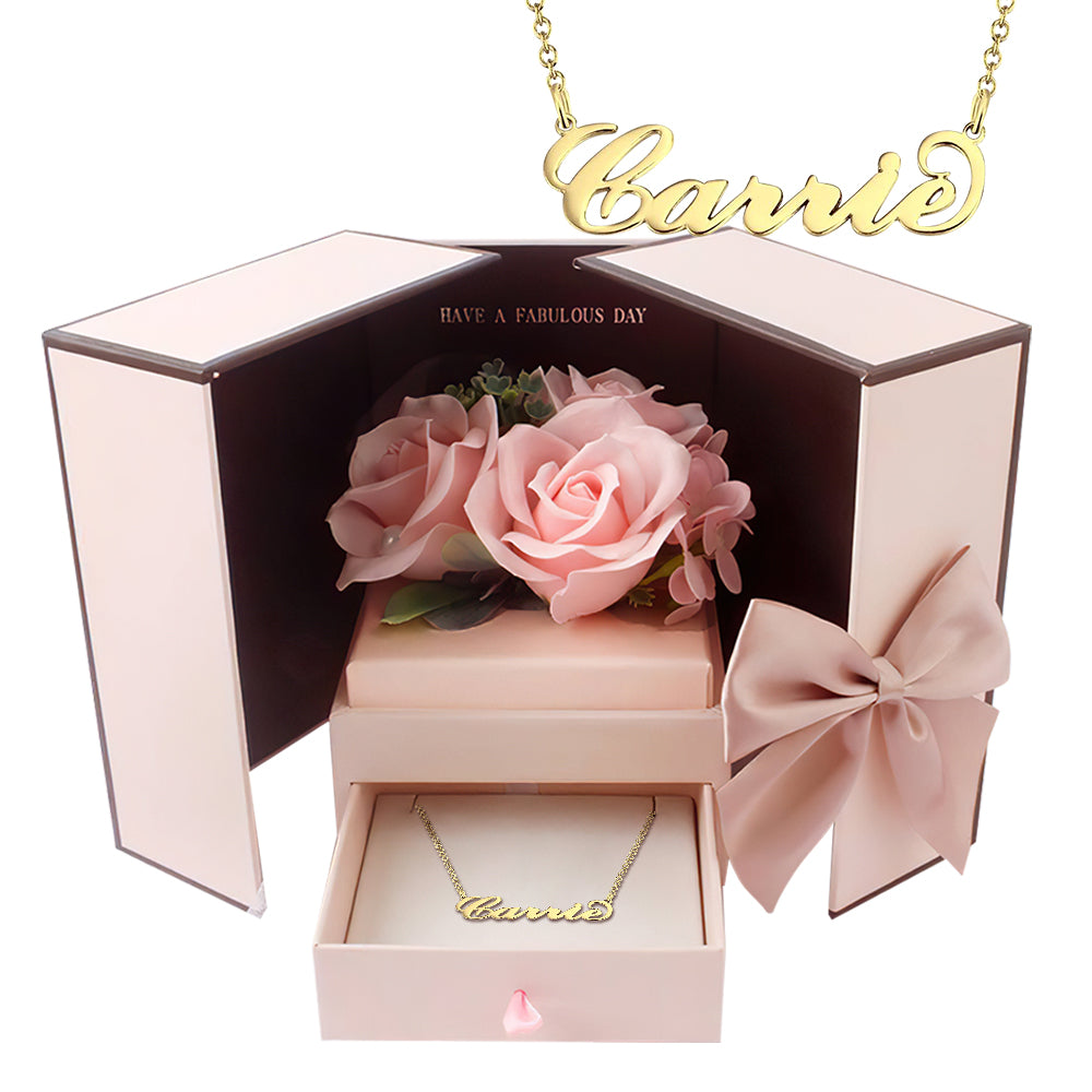 Carrie Style Name Necklace Copper For Mom