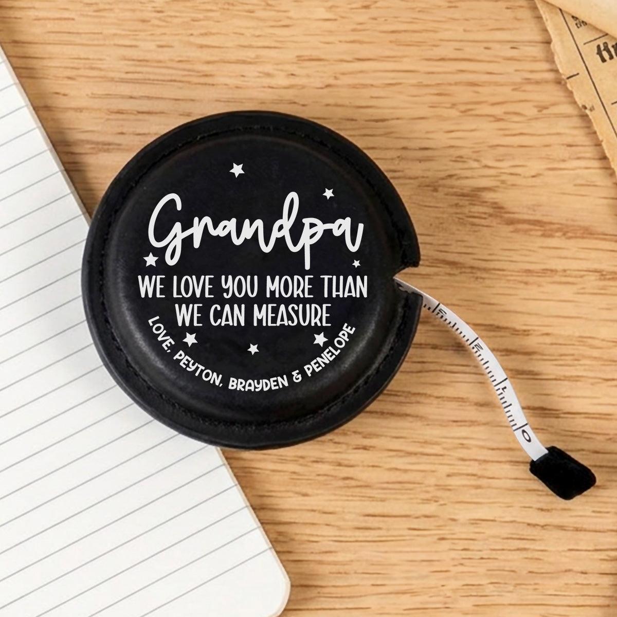 Personalized Leather Tape Measure Custom Name Engraved Tool Father's Day Gift for Best Dad Ever