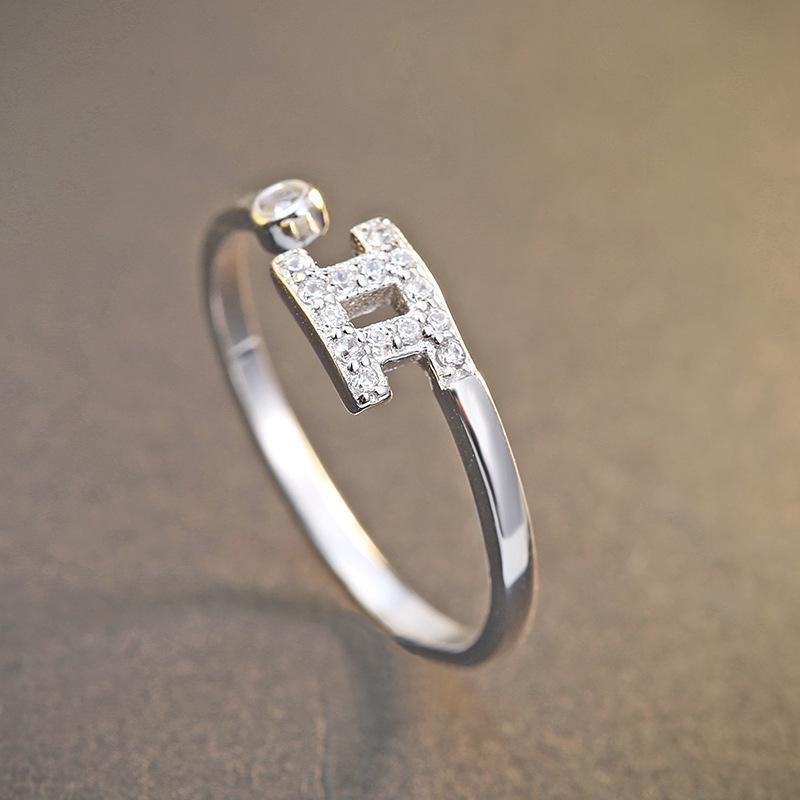 925 Sterling Silver 12 Zodiac Constellation Zircon Adjustable Open Ring for Women - Horoscope Statement Jewelry