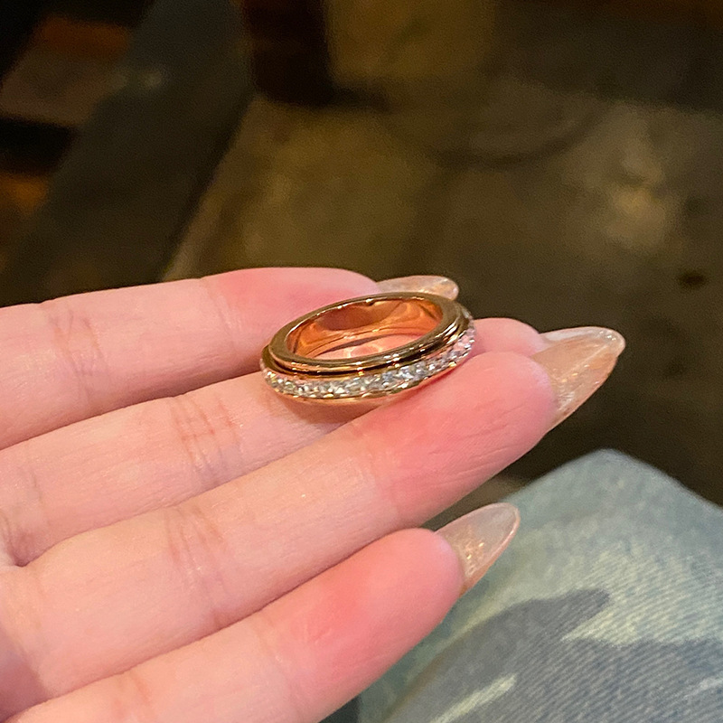 Cosmic Orbit Starry Spinner Ring – Touch the Stars with a Rotatable Sky Band Rotating Starlit Band for Stress Relief & Style