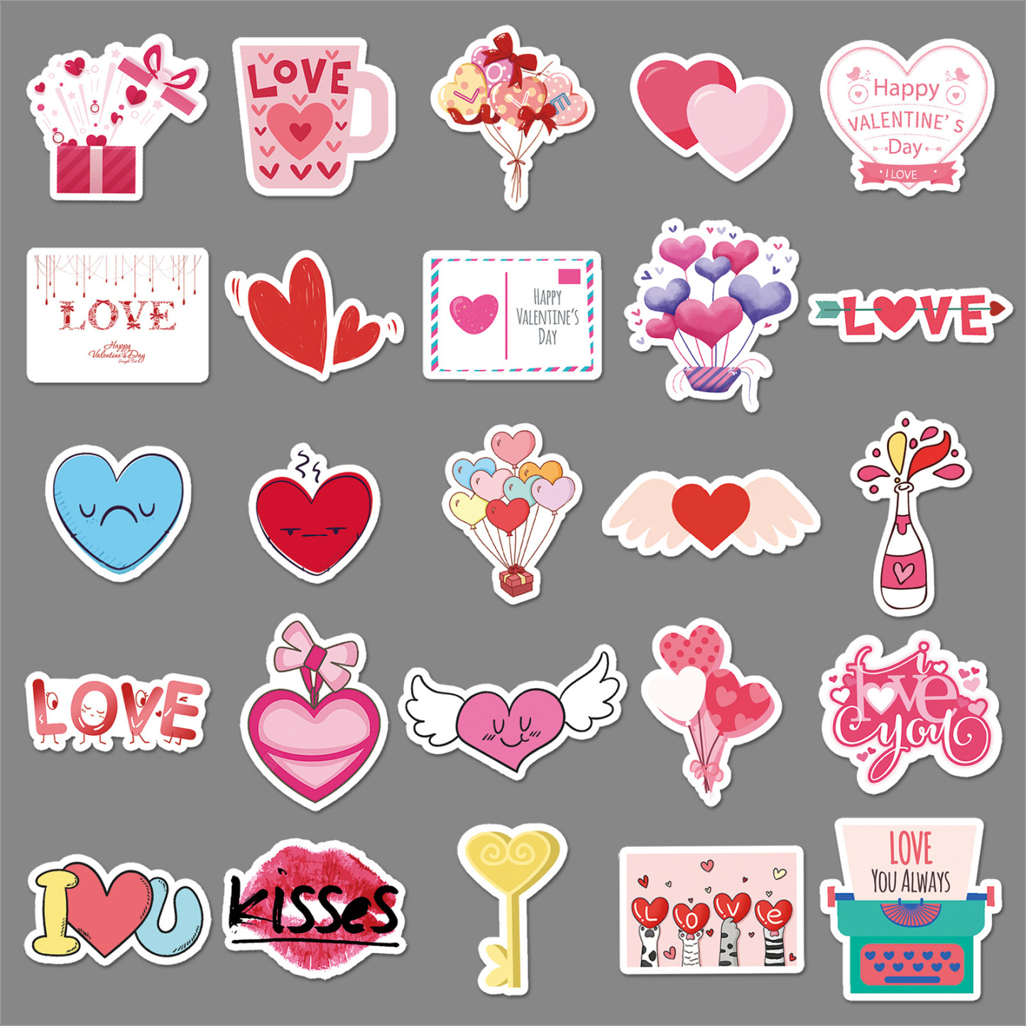 [Copy]Cartoon Personality DIY Sweet Valentine's Day Graffiti Creative Luggage Laptop Car Sticker 50 sheets