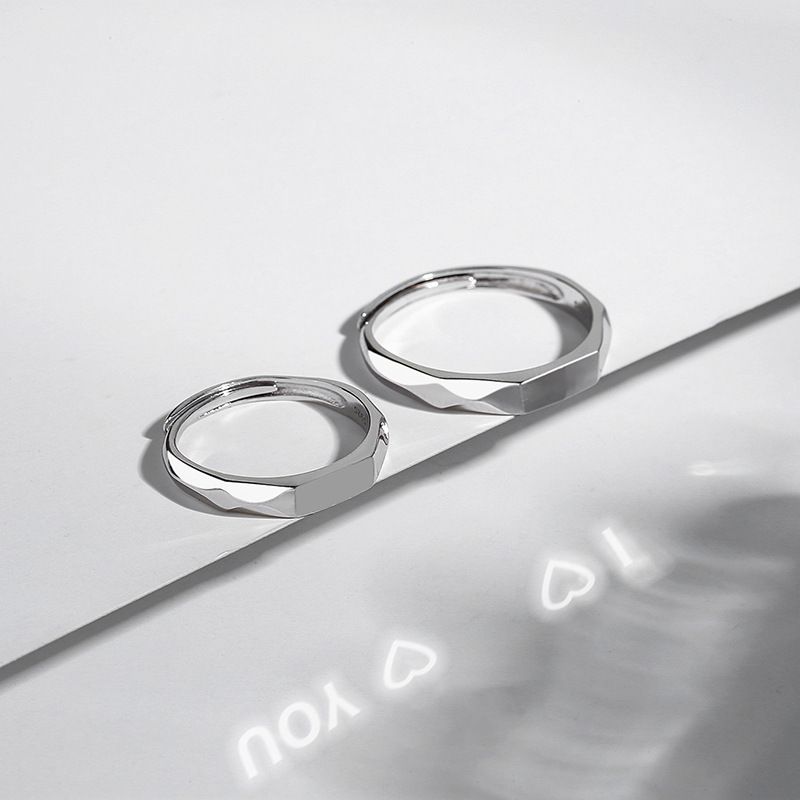 I Love You Projection Couple Rings – S925 Sterling Silver Romantic Gift