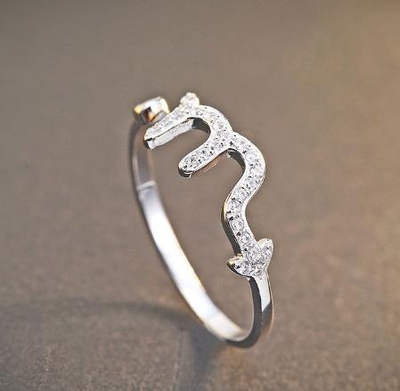 925 Sterling Silver 12 Zodiac Constellation Zircon Adjustable Open Ring for Women - Horoscope Statement Jewelry