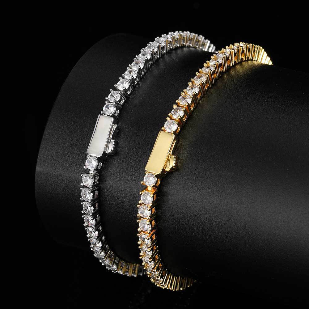 Classic Gold Tennis Bracelet Hip Hop Style - NameNecklace