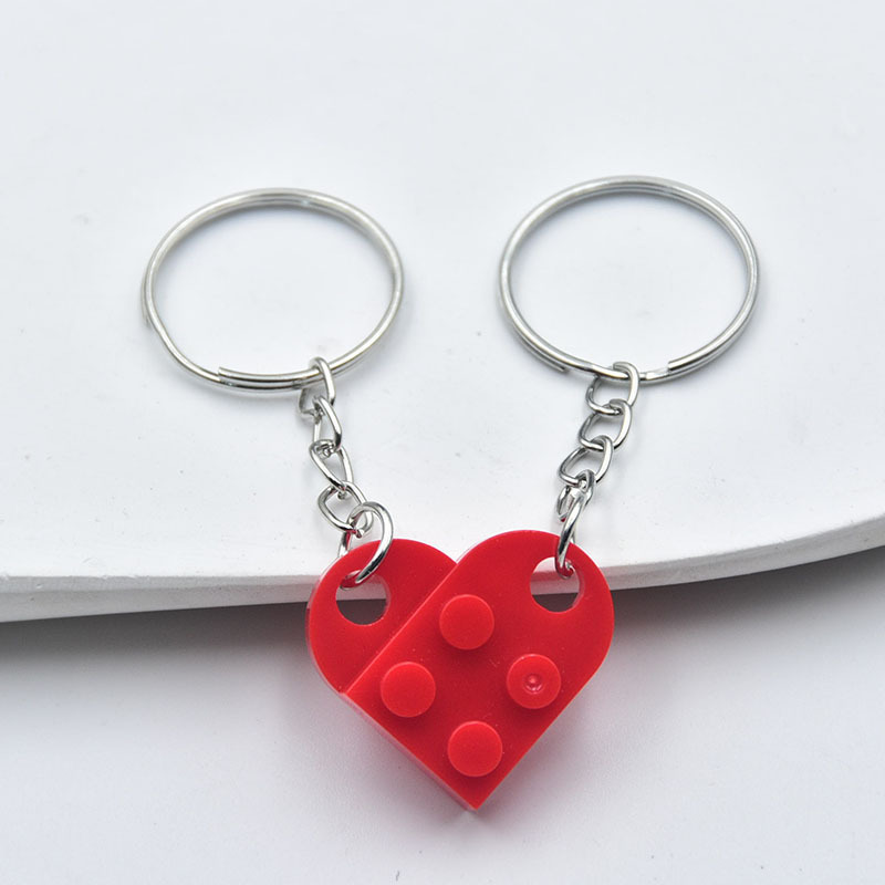 Valentine's Day Gifts Love You to Pieces Heart Matching Cute Friend Keychain Compatible