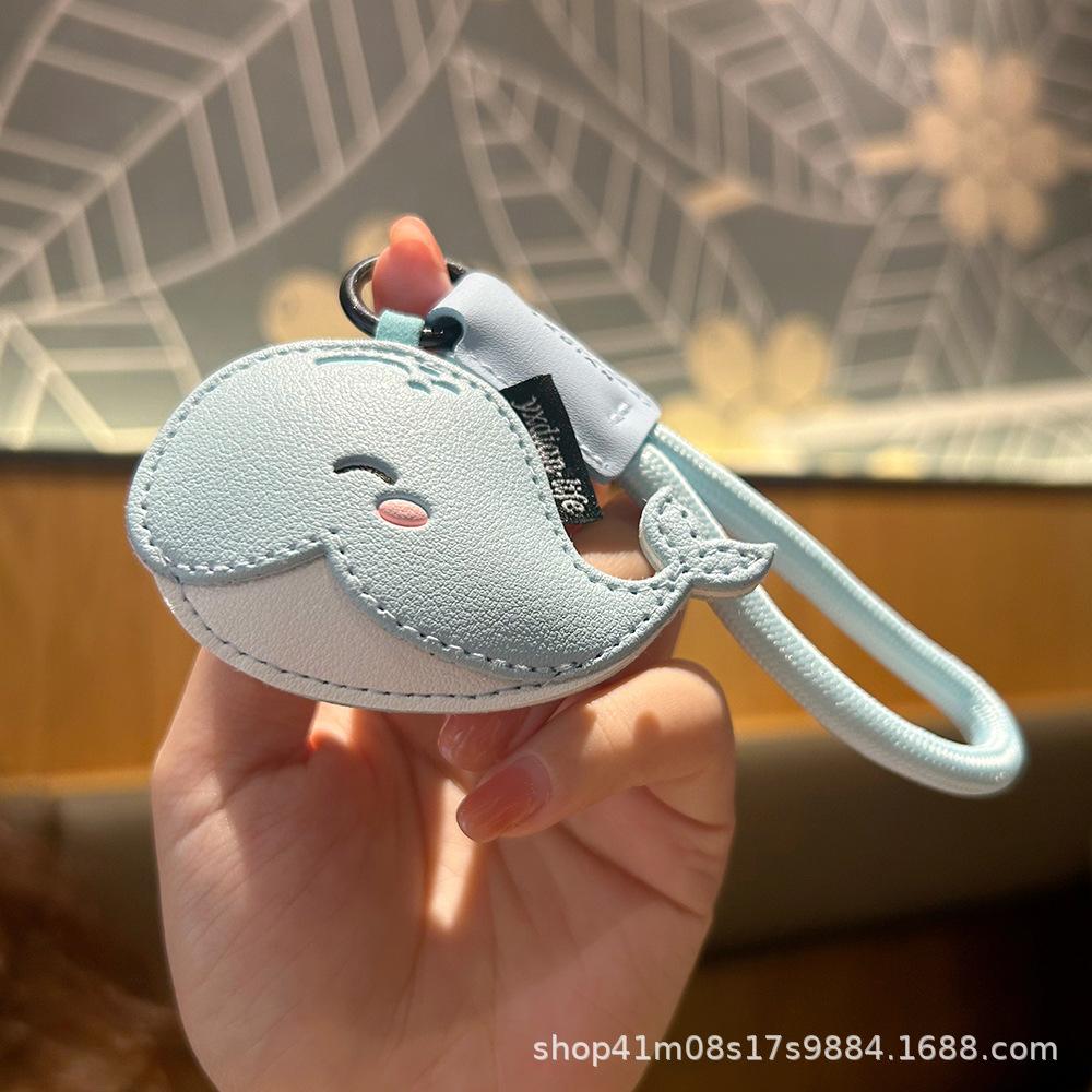 Cute PU Leather Animal Keychain Kawaii Leather Food And Animal Keyring Novelty Cartoon PU Leather Keychain Set