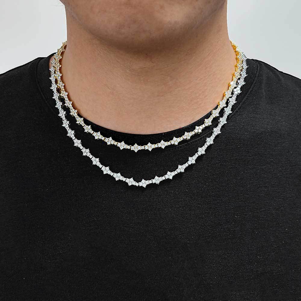 Zirconia Tennis Necklace Fashion Hip Hop Style - NameNecklace