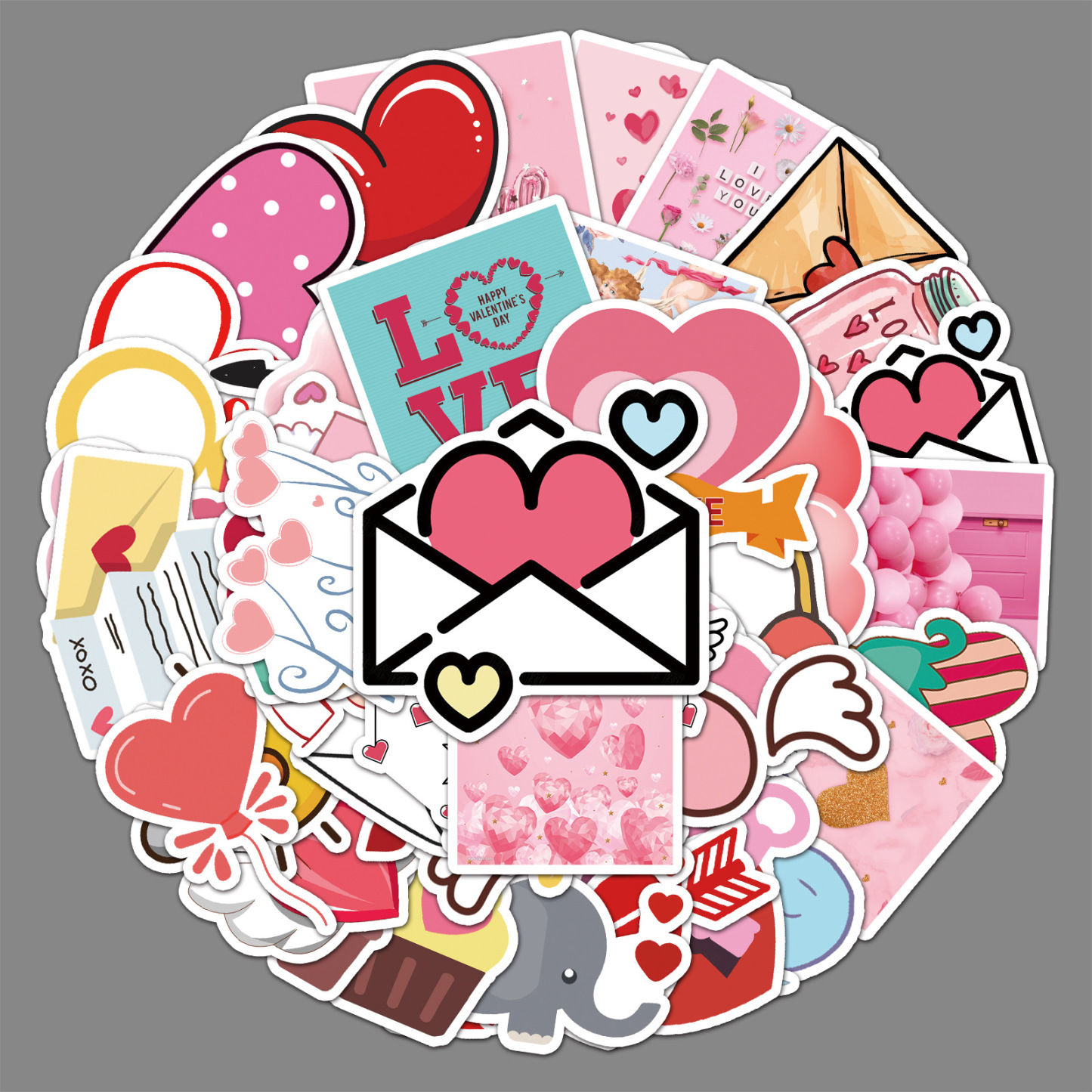 Sweet Valentine's Day Personalized DIY Decorative Skateboard Luggage Scooter Car Cross-border AliExpress Sticker