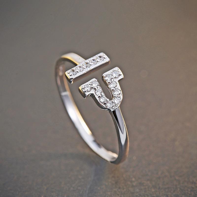 925 Sterling Silver 12 Zodiac Constellation Zircon Adjustable Open Ring for Women - Horoscope Statement Jewelry