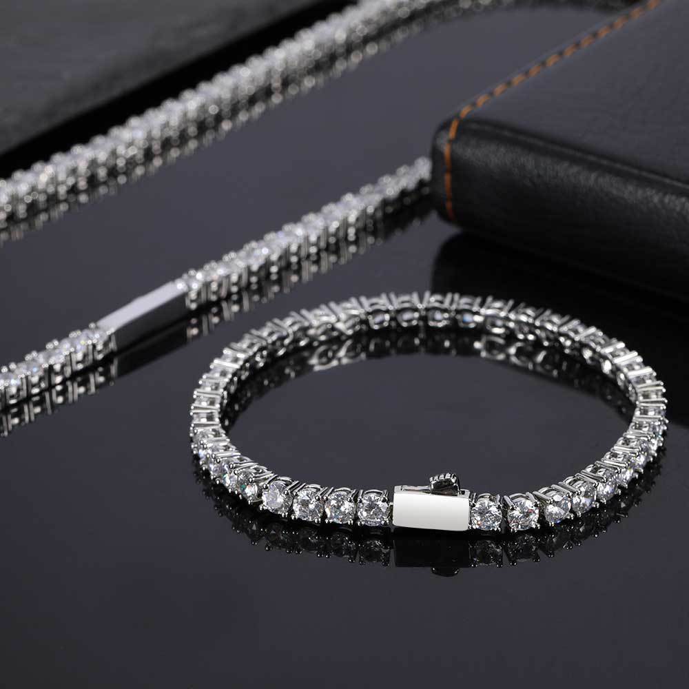 Classic Gold Tennis Bracelet Hip Hop Style - NameNecklace