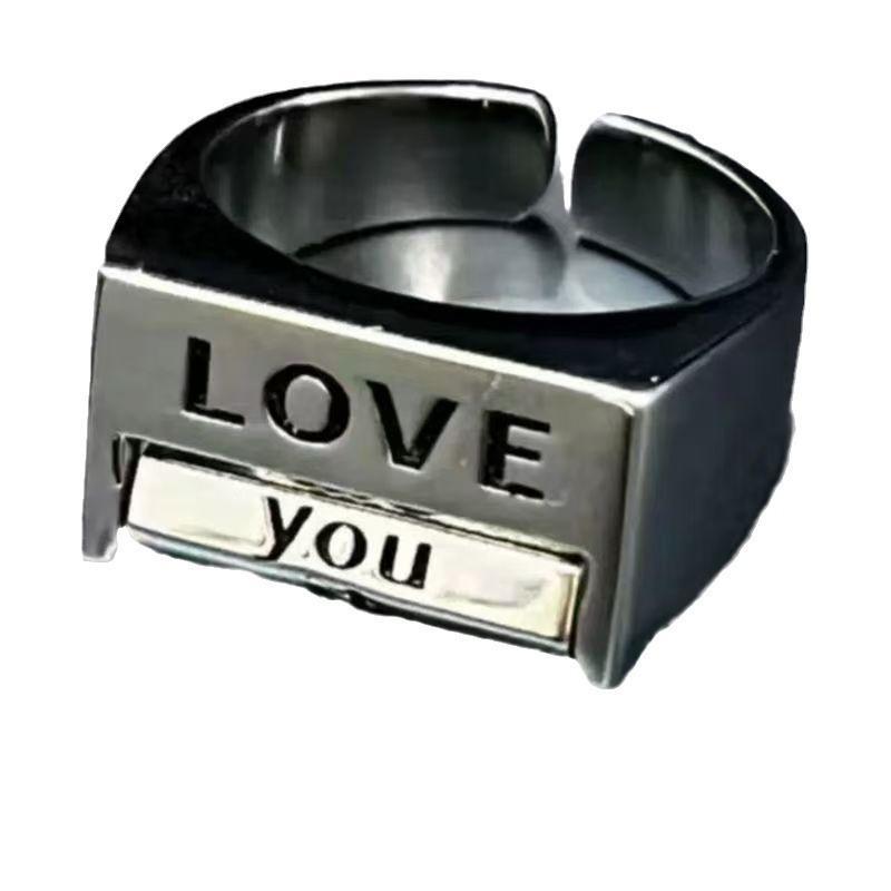 Against Everything RingsNiche DesignsPairing RingsLoveRotatableFuck EverythingAdjustable Mood Rings