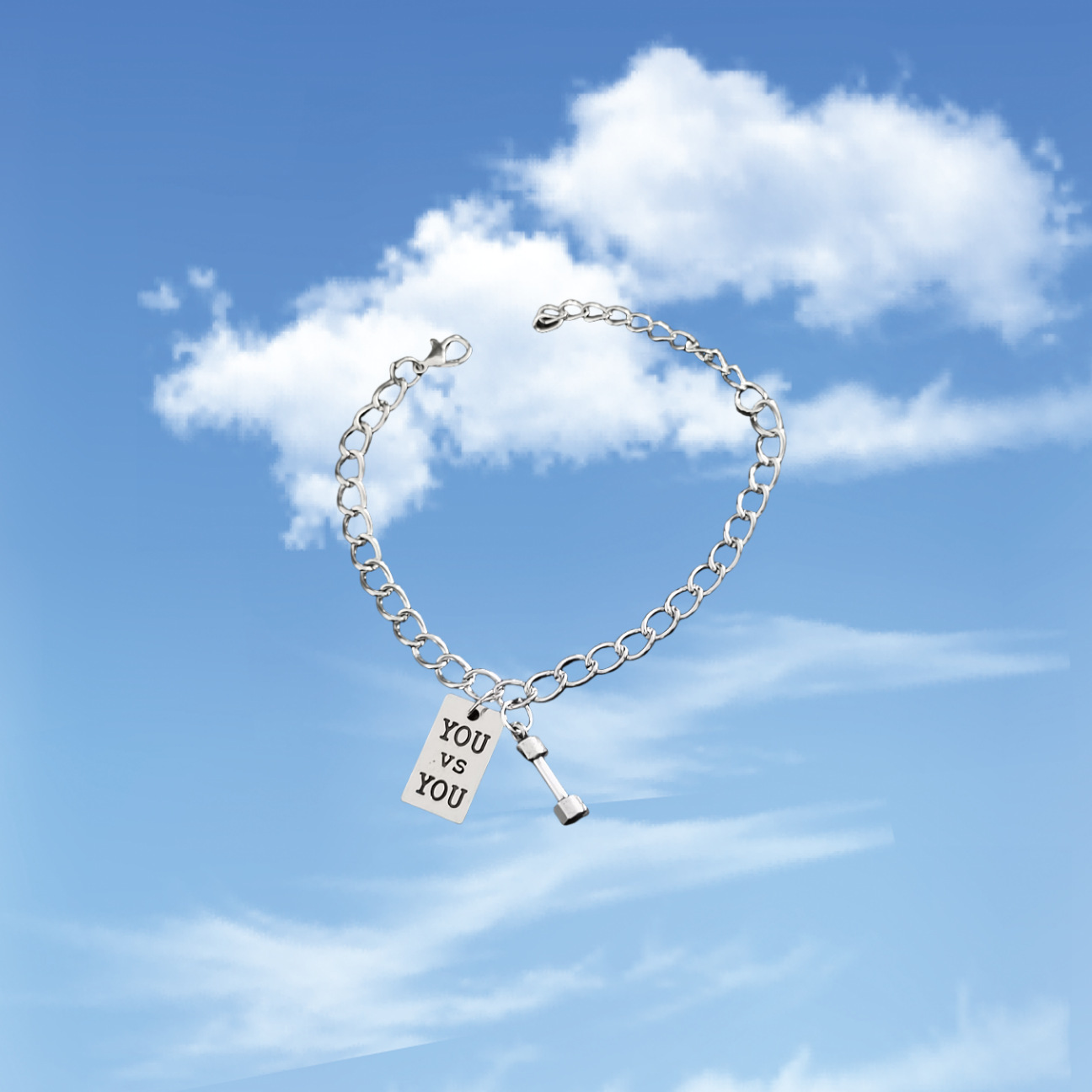 Vintage Dumbbell Charm Bracelet – Sporty, Stylish & Unisex Fitness-Inspired Everyday Style