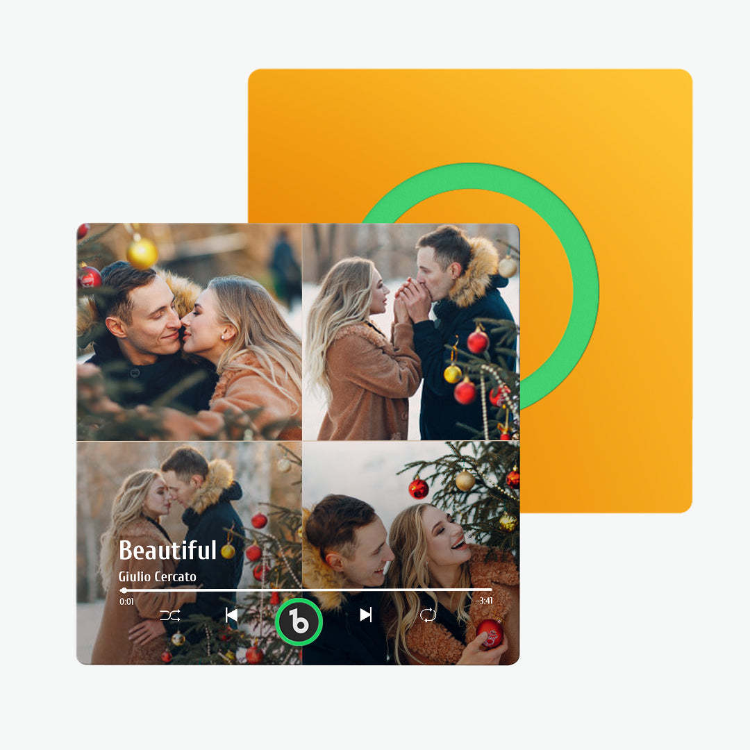 Custom Music Fridge Magnet Colorful Album Fridge Magnet Gifts for Couple 4 Photos - NameNecklace