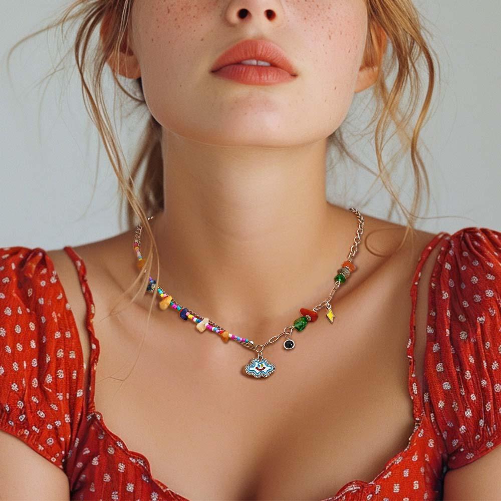 Custom Projection Necklace Funny Colorful Love Gift for Her - NameNecklace