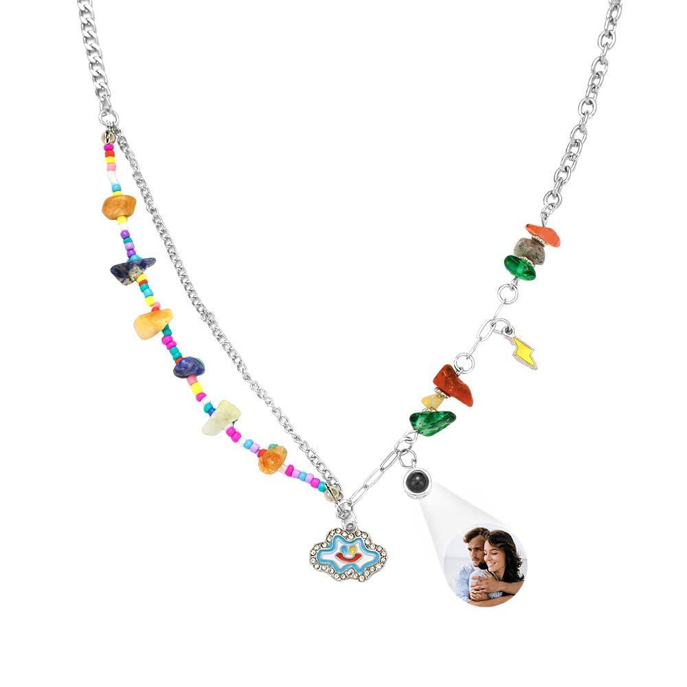 Custom Projection Necklace Funny Colorful Love Gift for Her - NameNecklace