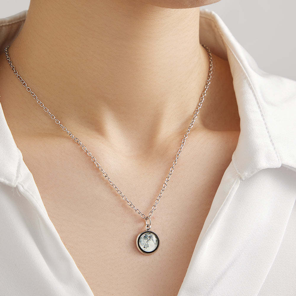 Custom Moon Phase Necklace Birth Moon Jewelry Necklace - NameNecklace
