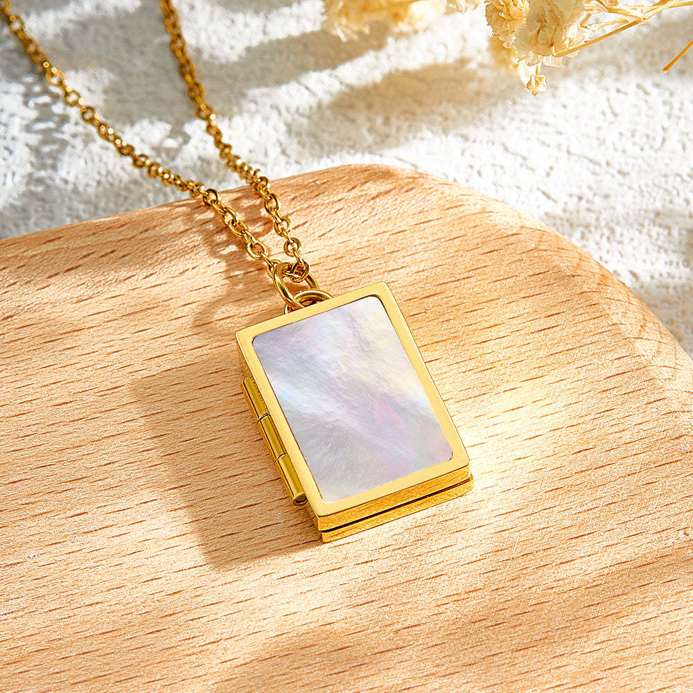 Custom Photo Locket Necklace Vintage Inspired Gift for Couple - NameNecklace