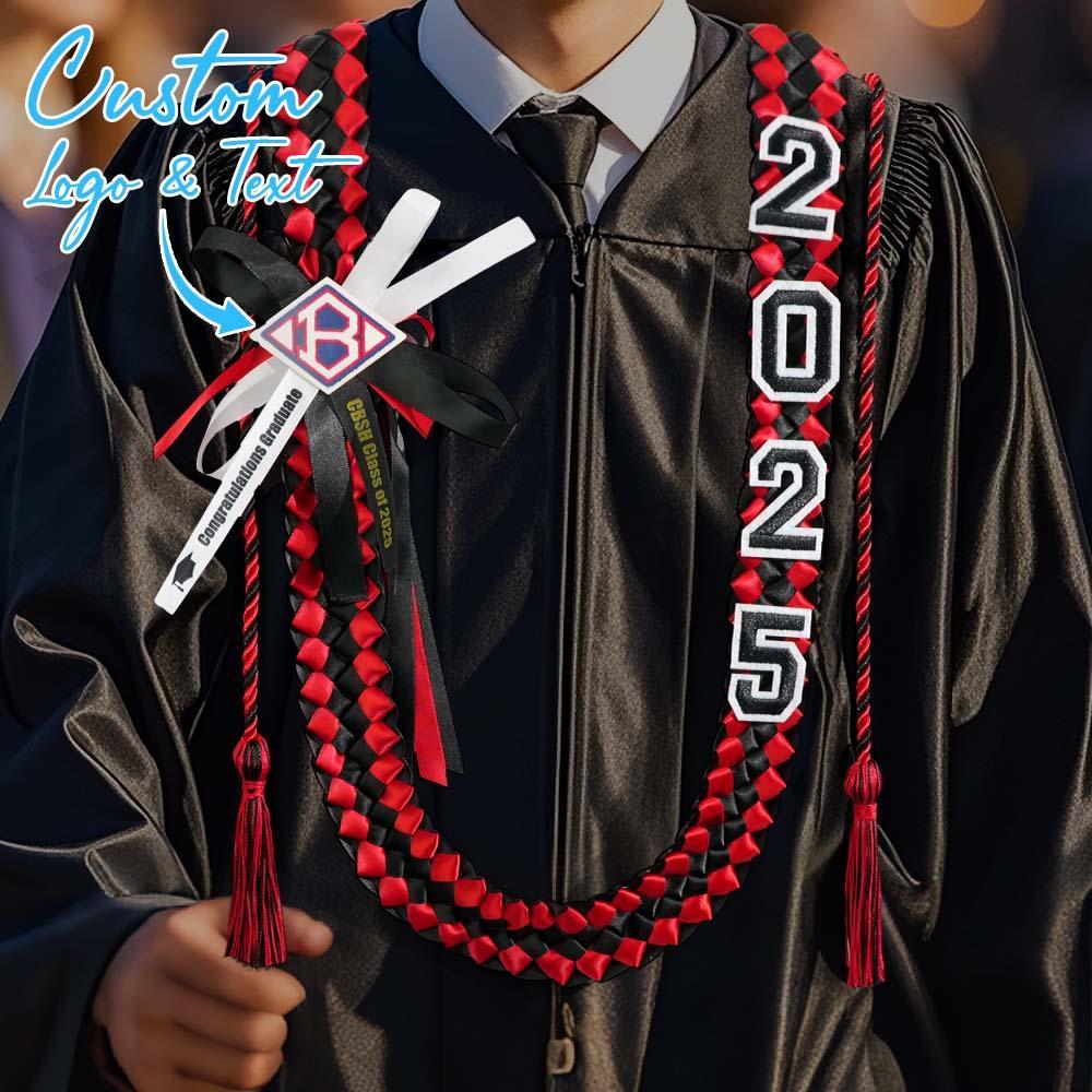 Graduation Lei - customized to any college or high school logo & color