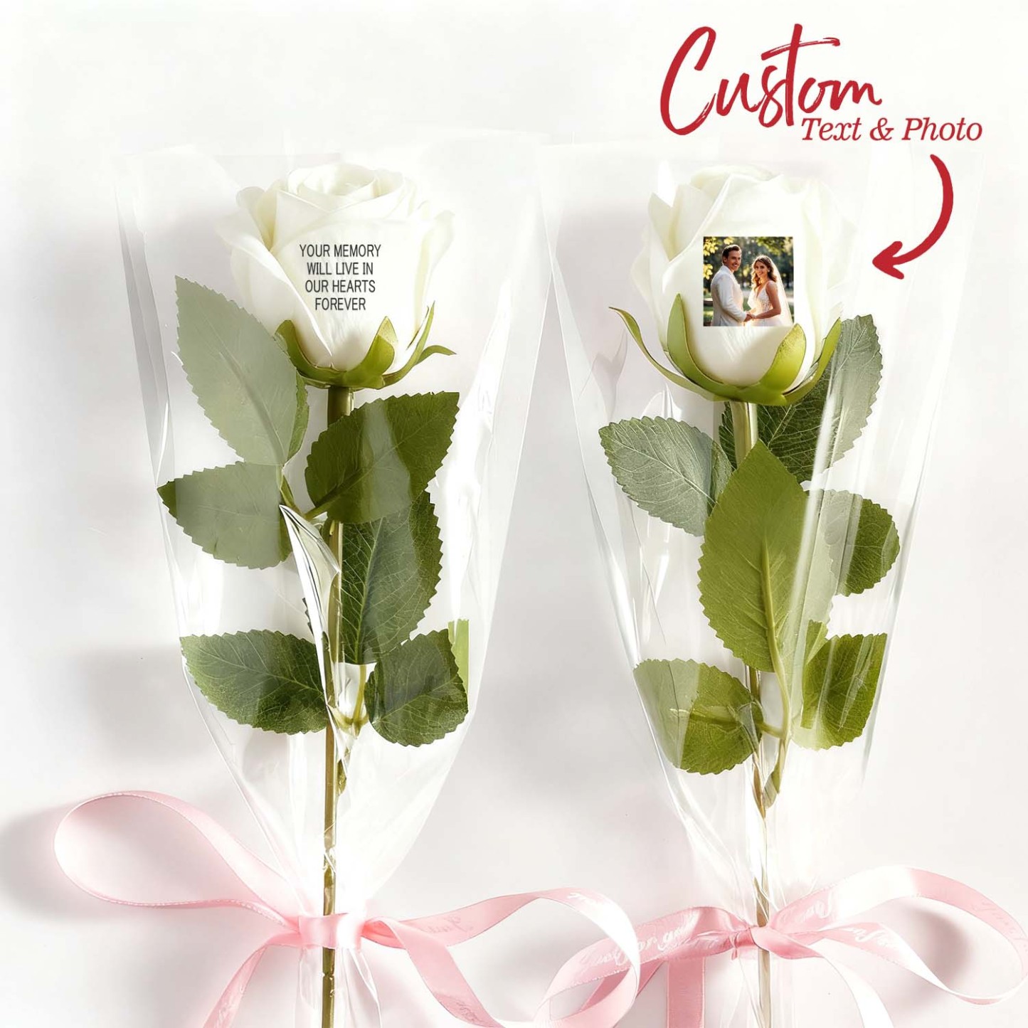 Beautiful Custom Photo Rose Custom Text Rose The Best Gift For Couples - namenecklace