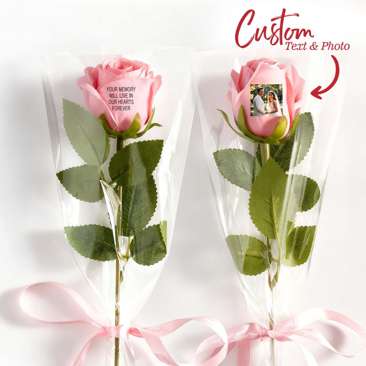 Beautiful Custom Photo Rose Custom Text Rose The Best Gift For Couples - namenecklace