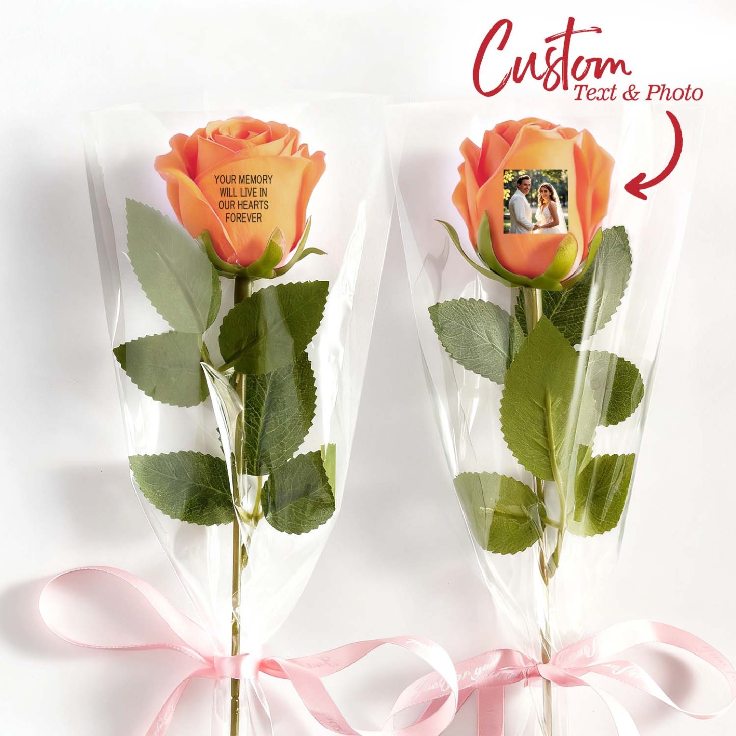 Beautiful Custom Photo Rose Custom Text Rose The Best Gift For Couples - namenecklace