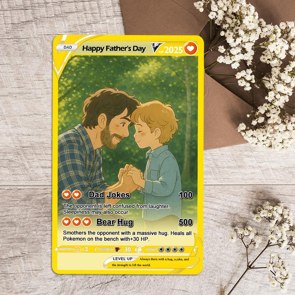 Father's Day Wallet Insert Card, Custom Card, Gift For Dad, Father's Day Gift, Custom Present