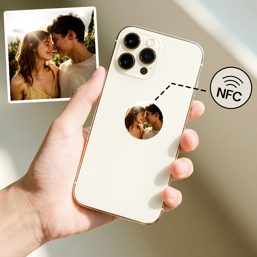 Custom Photo NFC Sticker for Phone All-in-One Personalized Photo NFC Tag Personalized NFC Tag for Access Cards, Music, & Links