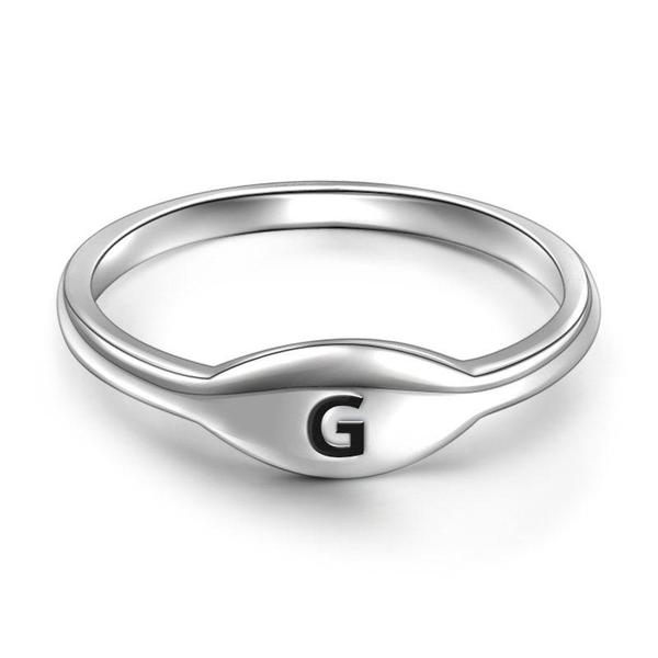 Lettring G Silver Wedding Ring Engagement Gift For Women Men