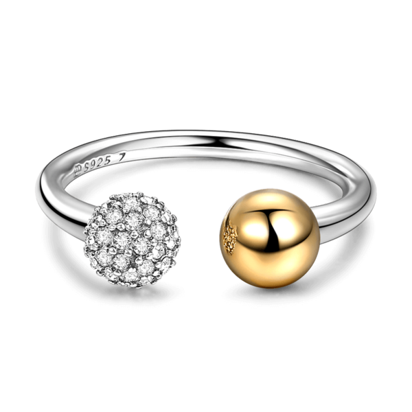 Lucky 14K Gold Ring With Swarovski Zircon For Women Girls