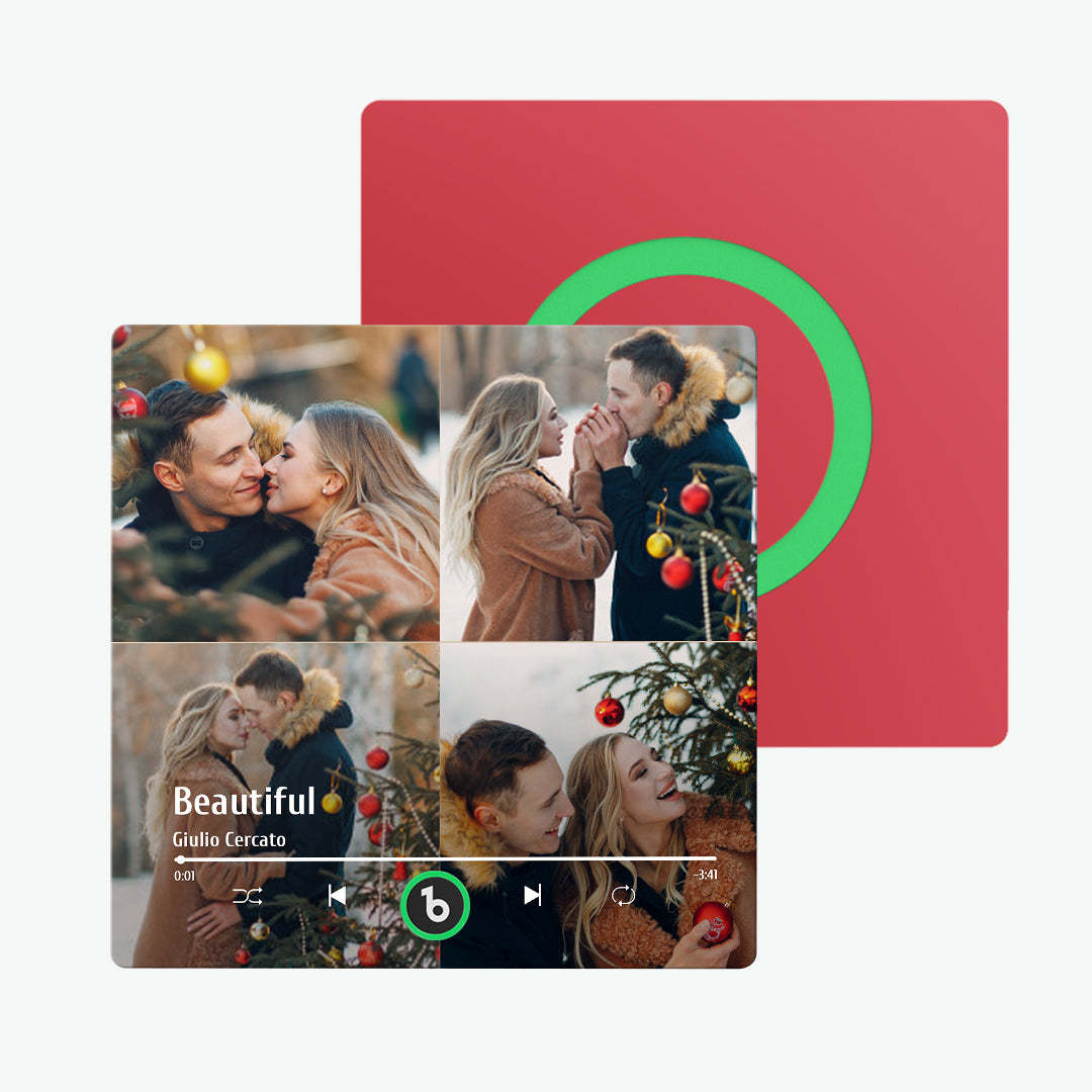 Custom Music Fridge Magnet Colorful Album Fridge Magnet Gifts for Couple 4 Photos - NameNecklace