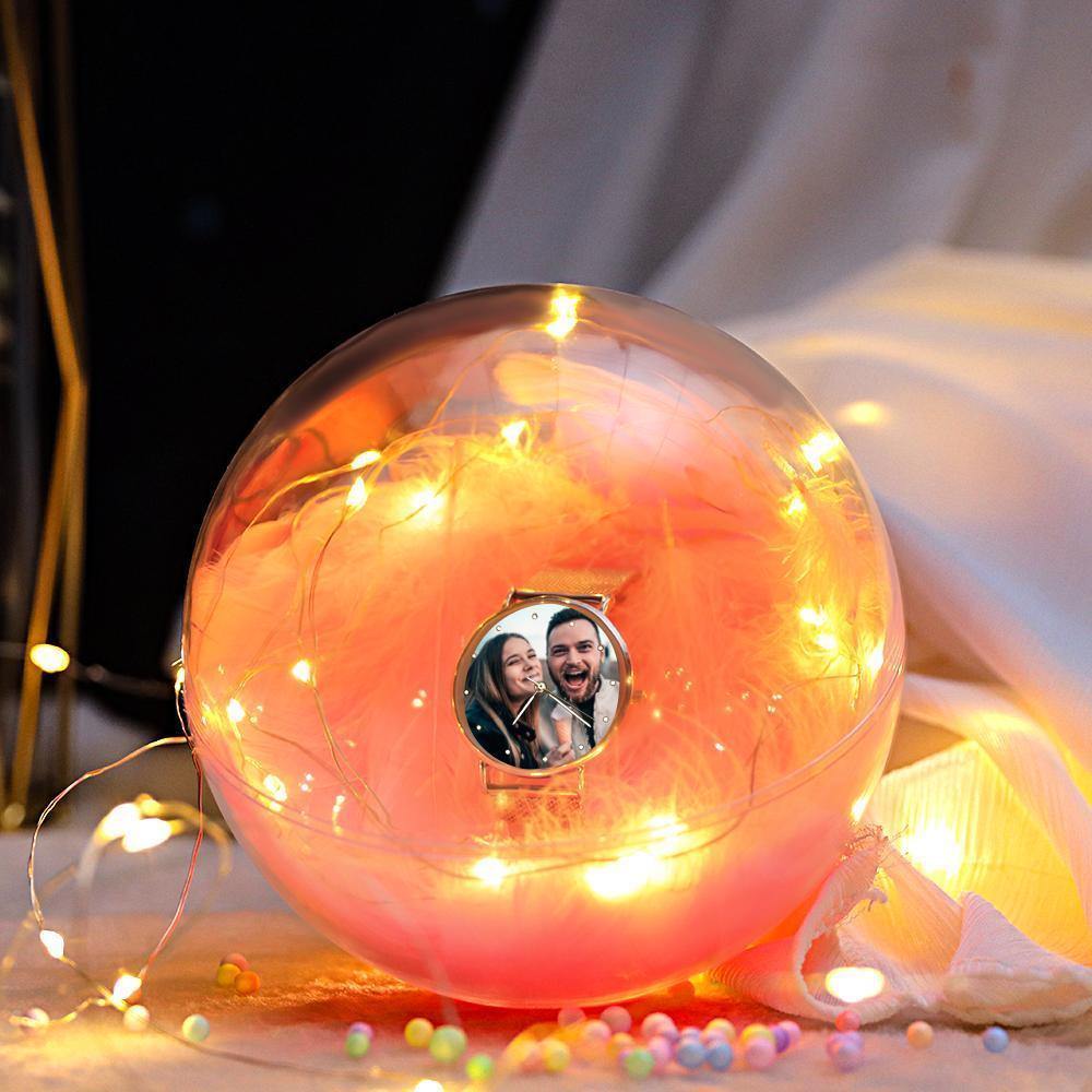 Transparent Plastic Ball Light String Light Pink Feather Three-piece Suit Creative Gift Combination - yournamenecklaceuk