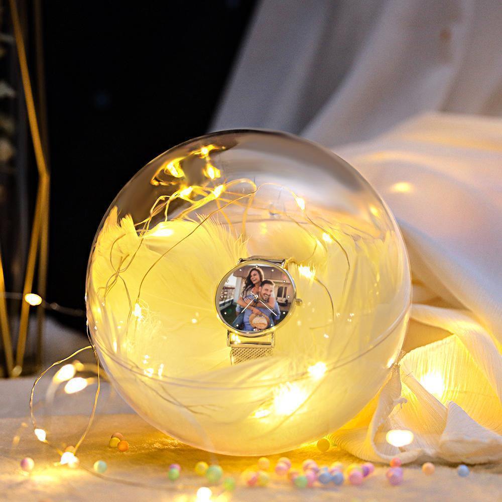 Transparent Plastic Ball Light String White Feather Three-piece Suit Creative Gift Combination - yournamenecklaceuk