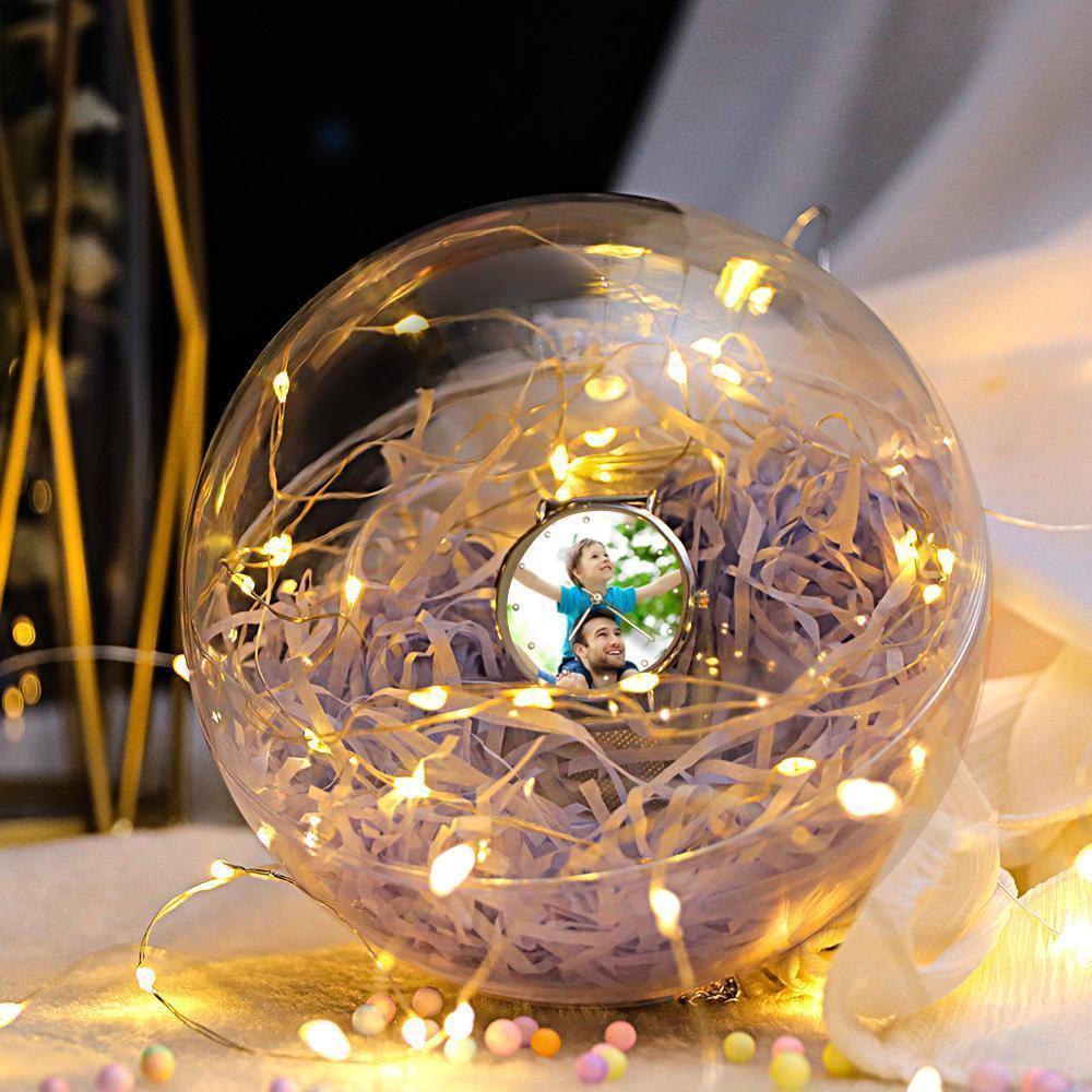 Transparent Round Plastic Ball Color Light String Light Purple Raffia Shredded Paper Silk Three-piece Suit Creative Gift Combination - yournamenecklaceuk