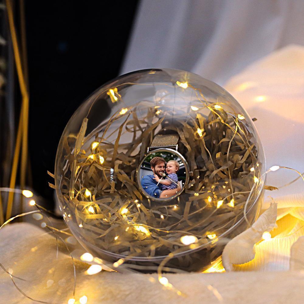 Transparent Round Plastic Ball Color Light String Dark Gray Raffia Shredded Paper Silk Three-piece Suit Creative Gift Combination - yournamenecklaceuk