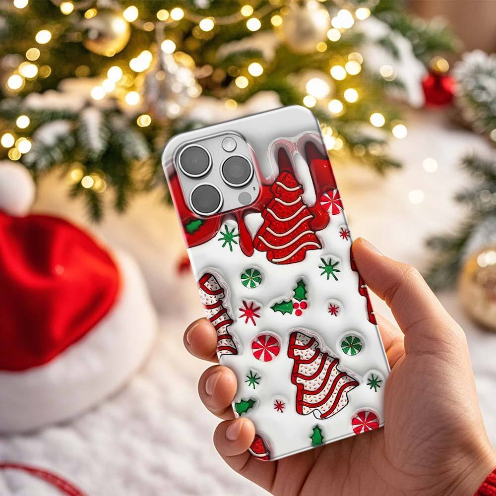 Christmas 3D Winter Phone Case Cover for iPhone 16 15 Pro Max, 14 Plus, 13, 12, 11, XR, XS & Samsung S24, S23, S22, A54, A53, Pixel 8, 7 - NameNecklace