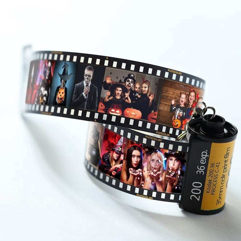 Personalized Halloween Photo Keychain Multiphoto Camera Roll keychain - Giftlab