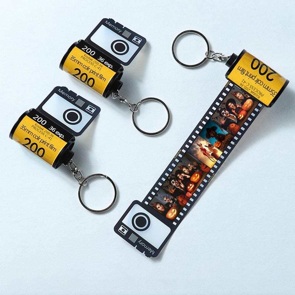 Personalized Halloween Photo Keychain Multiphoto Camera Roll keychain - Giftlab