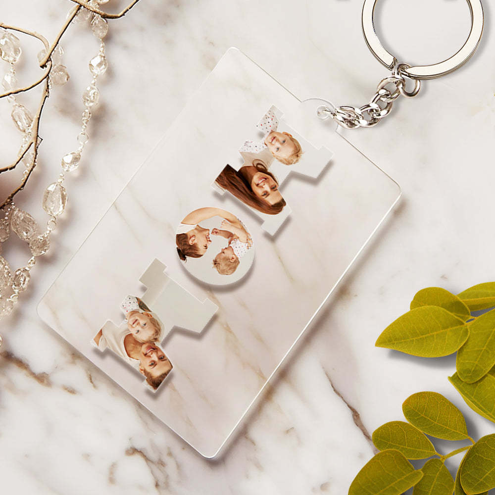 Personalized Photo Acrylic Keychain Father's Day Special Gift For DAD - NameNecklace