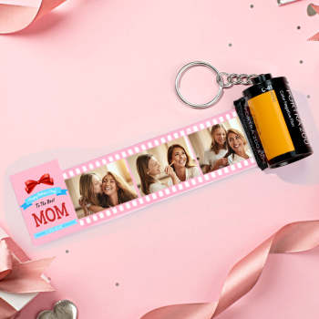 Custom Photo Film Roll Keychain Storyful The Best Mom Camera Keychain Mother's Day Gift - NameNecklace