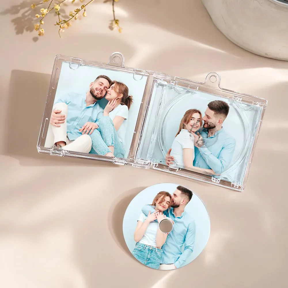 Custom Mini Album CD Keychain Personalized Music Gift Music Lover Keychain CD Album - namenecklace