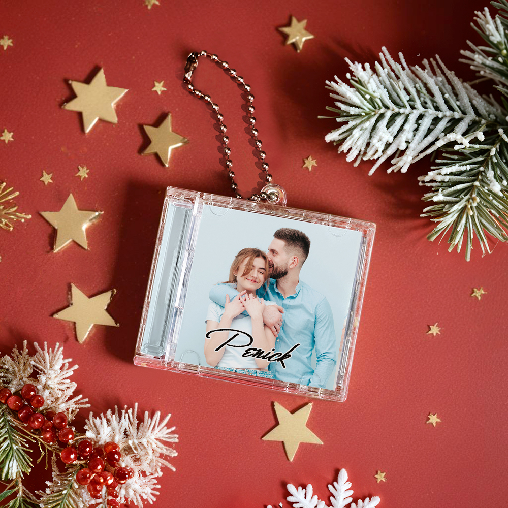 Custom Mini Album CD Keychain Personalized Music Gift Music Lover Keychain CD Album - namenecklace