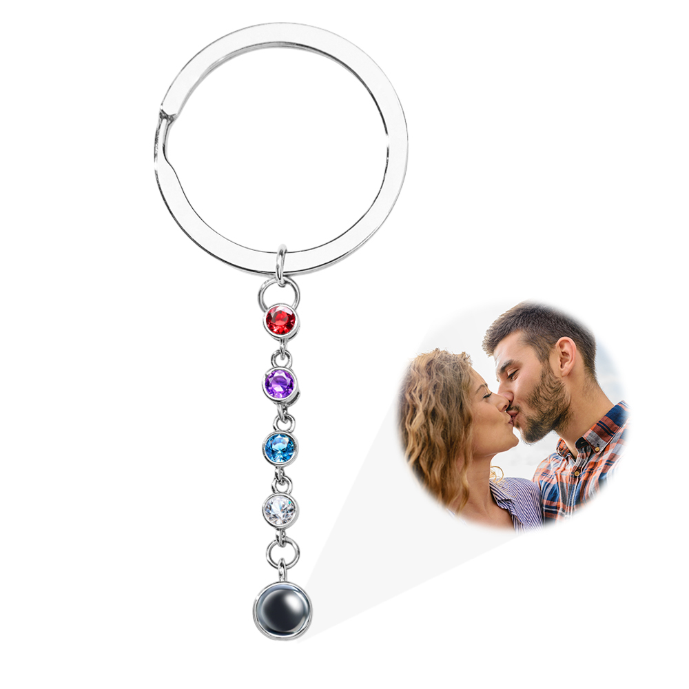Personalized Photo Projection Keychain Custom Photo to Projection Keychain Engraved Photo Projection Keychain