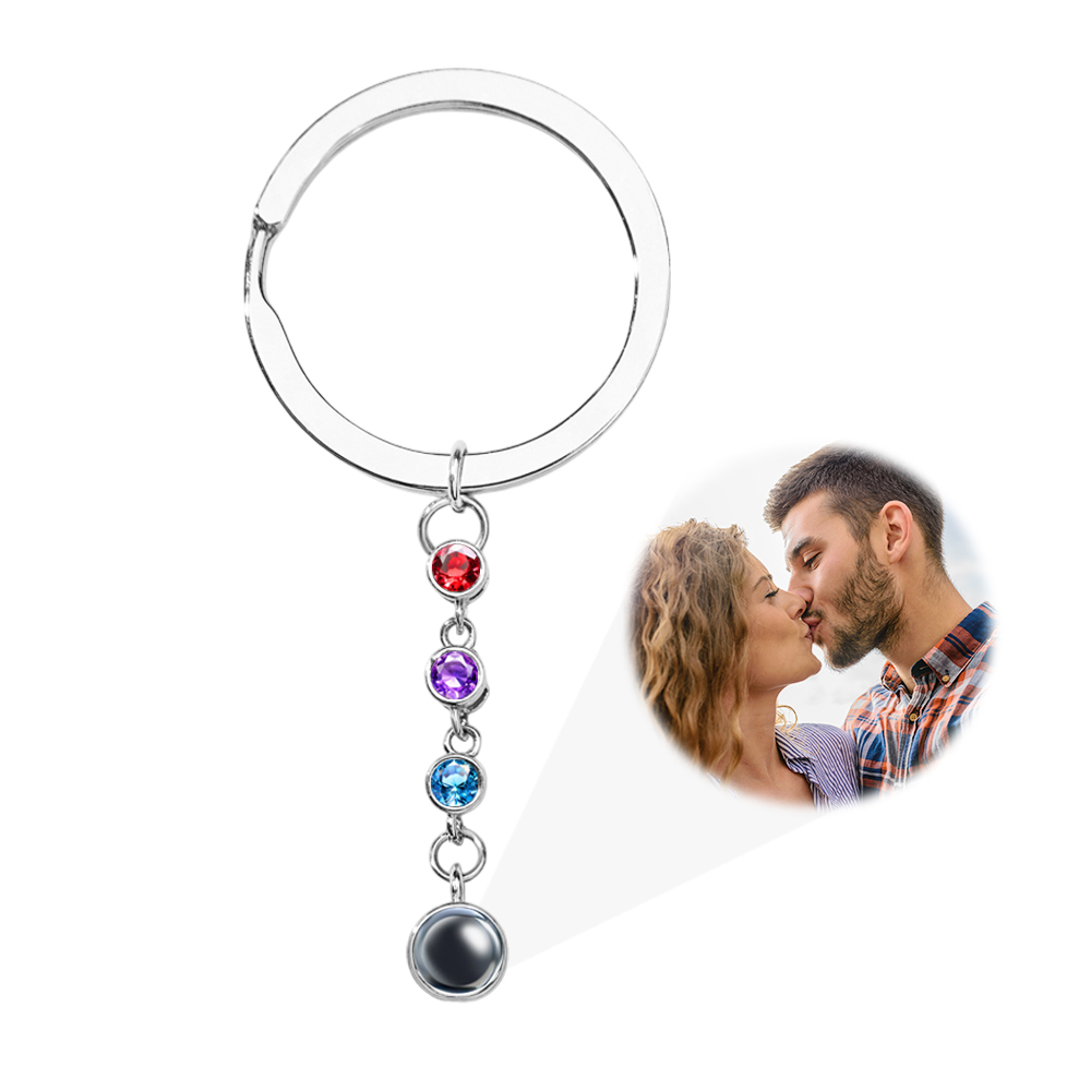 Personalized Photo Projection Keychain Custom Photo to Projection Keychain Engraved Photo Projection Keychain