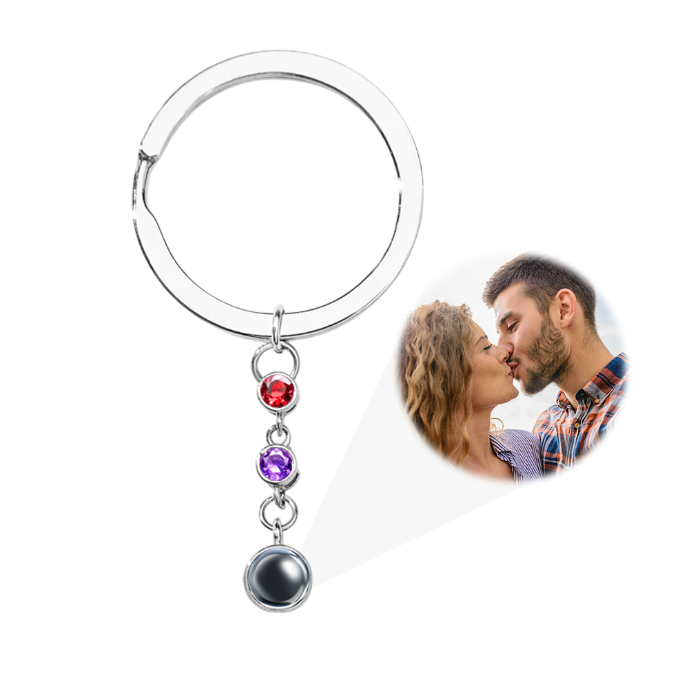 Personalized Photo Projection Keychain Custom Photo to Projection Keychain Engraved Photo Projection Keychain