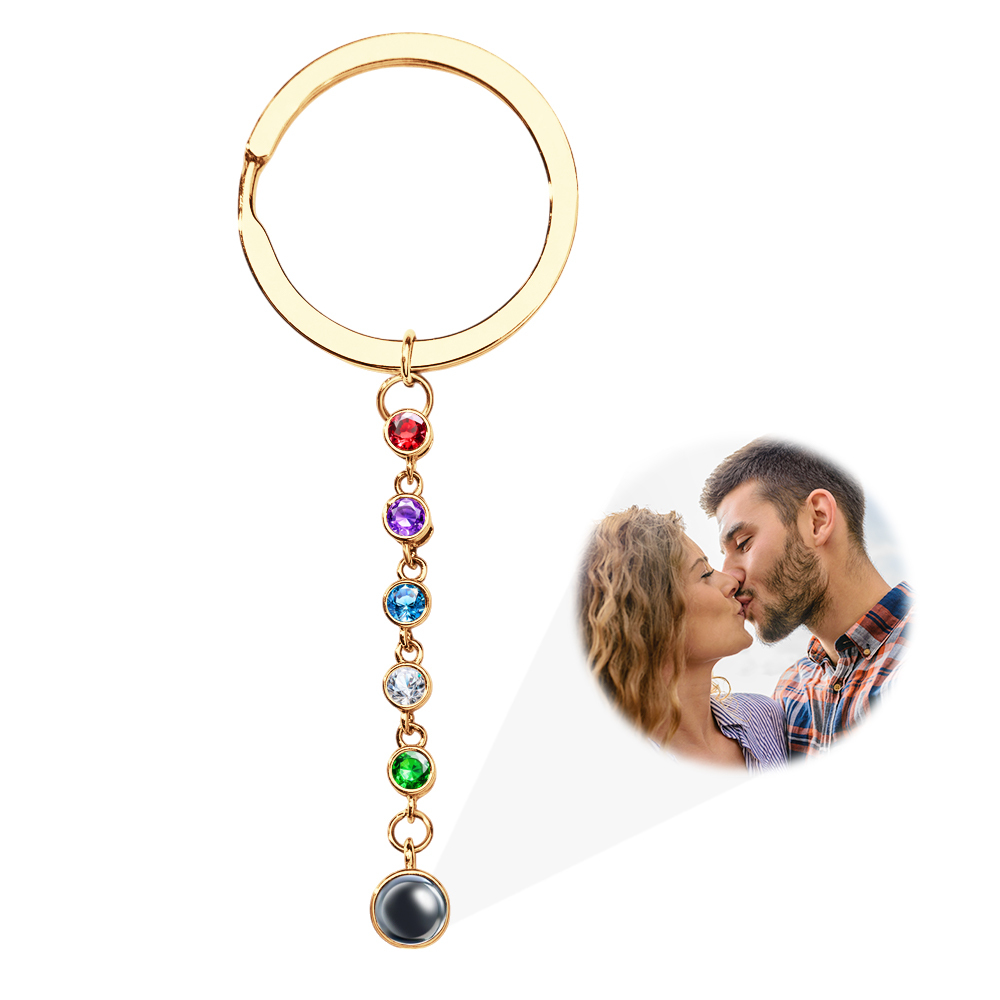Personalized Photo Projection Keychain Custom Photo to Projection Keychain Engraved Photo Projection Keychain