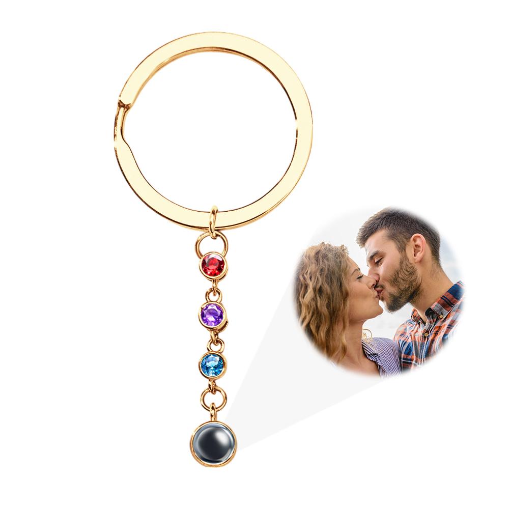 Personalized Photo Projection Keychain Custom Photo to Projection Keychain Engraved Photo Projection Keychain