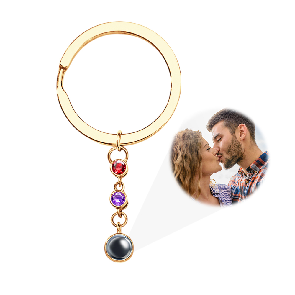Personalized Photo Projection Keychain Custom Photo to Projection Keychain Engraved Photo Projection Keychain