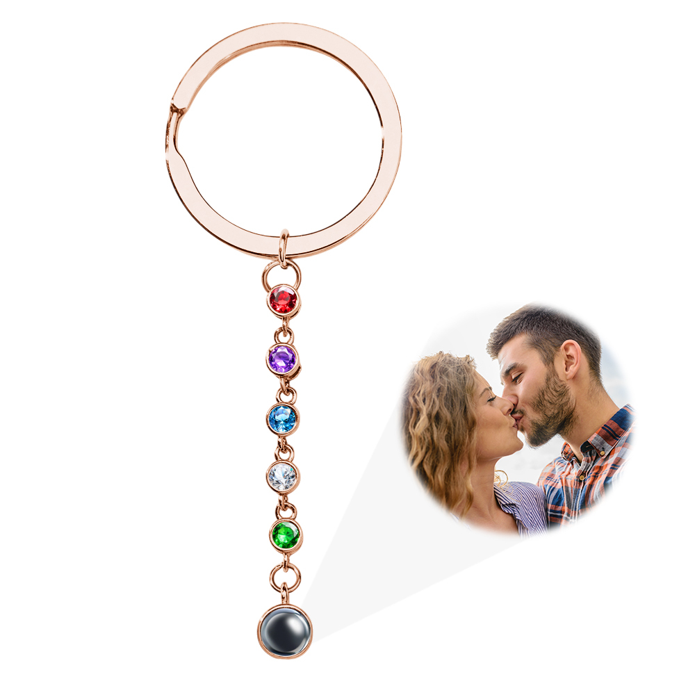 Personalized Photo Projection Keychain Custom Photo to Projection Keychain Engraved Photo Projection Keychain