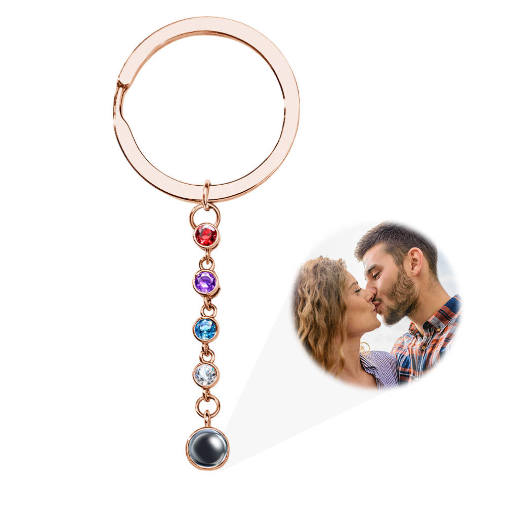 Personalized Photo Projection Keychain Custom Photo to Projection Keychain Engraved Photo Projection Keychain